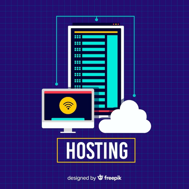 Download Creative web hosting concept | Free Vector