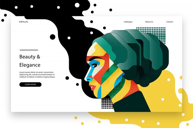 Creative web page template Premium Vector