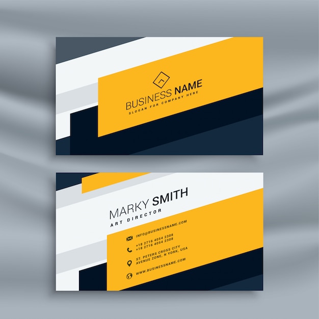 Creative yellow business card template