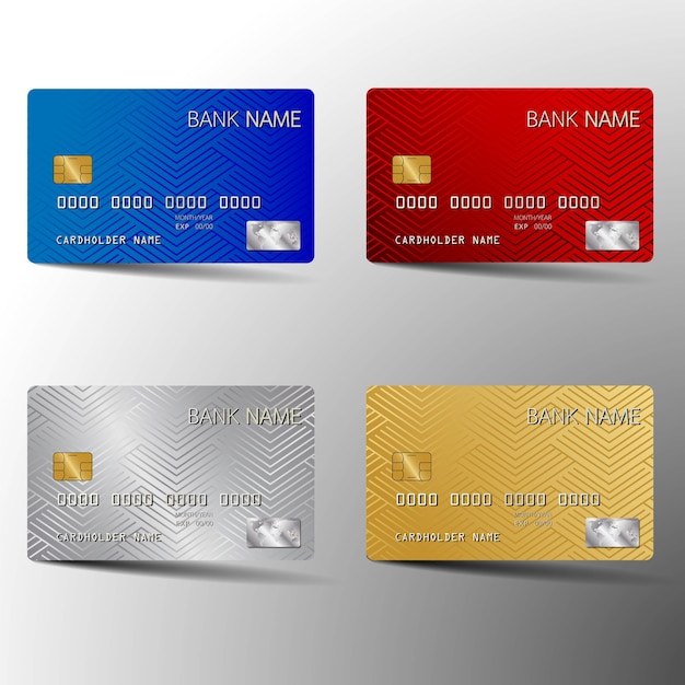 Premium Vector | Credit card set