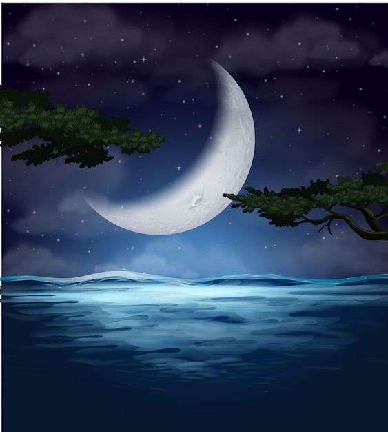 Free Free 236 Moon Over Water Svg SVG PNG EPS DXF File
