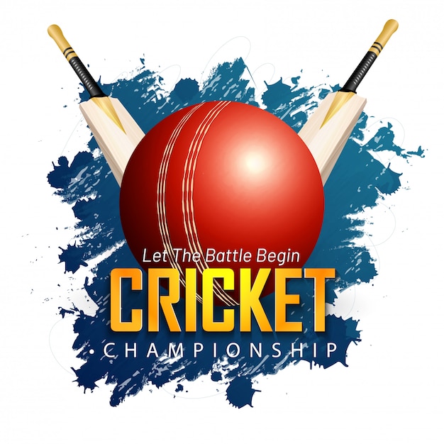 Premium Vector | Cricket championship background.