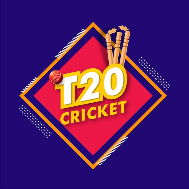 Premium Vector | Cricket championship background.