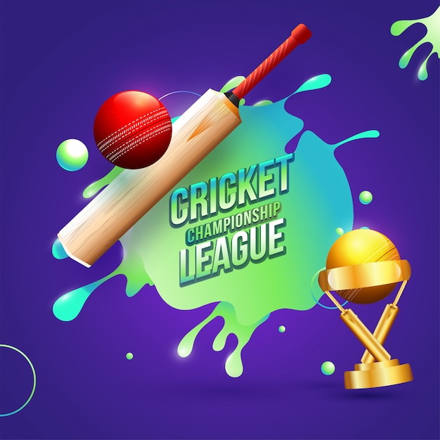 Premium Vector | Cricket championship concept.