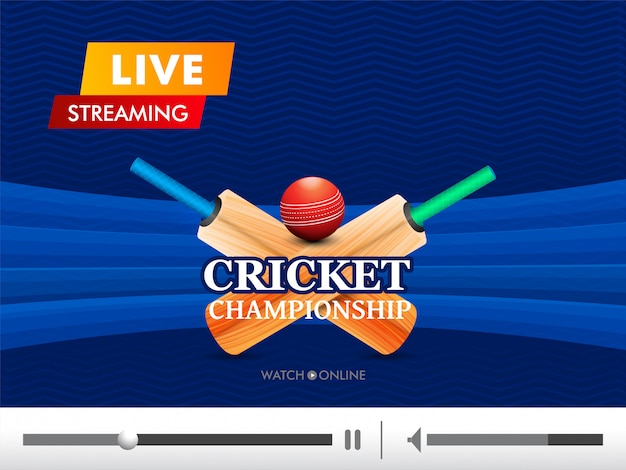 Cricket concept background. Premium Vector
