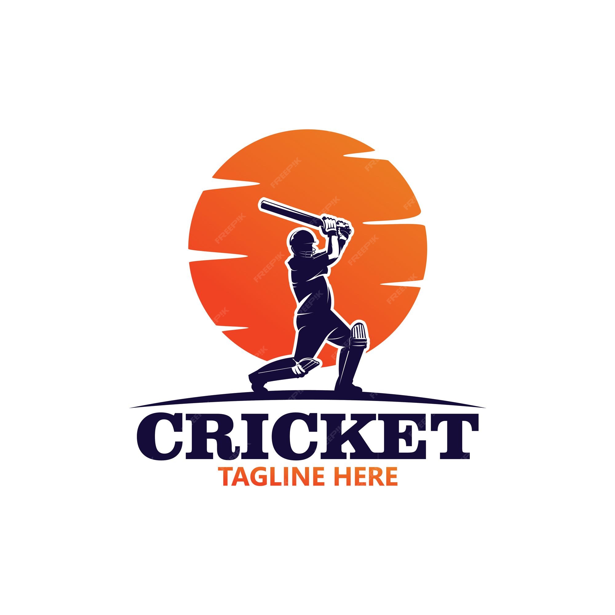 Premium Vector | Cricket sport logo template design