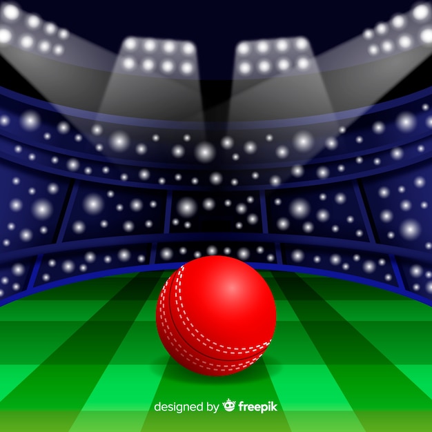 Cricket stadium background in flat design | Free Vector