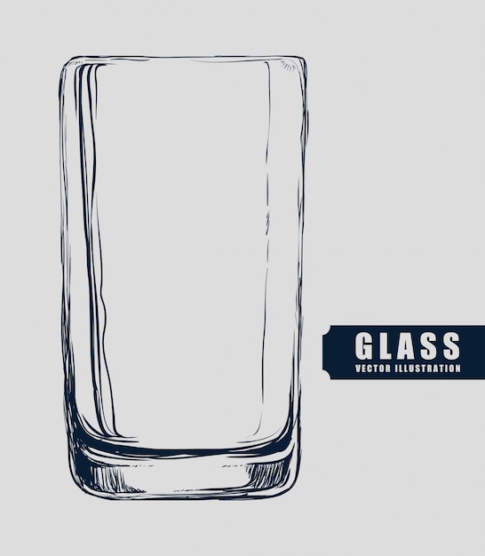 Cristal glass design Premium Vector