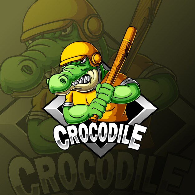Download Free Crocodile In Batter Position Baseball Mascot E Sport Logo Design Use our free logo maker to create a logo and build your brand. Put your logo on business cards, promotional products, or your website for brand visibility.