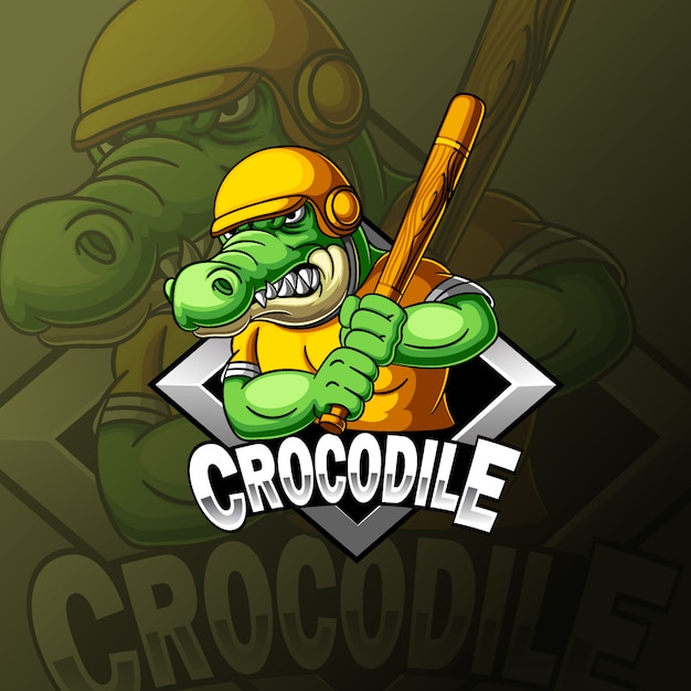 Download Free Crocodile In Batter Position Baseball Mascot E Sport Logo Design Use our free logo maker to create a logo and build your brand. Put your logo on business cards, promotional products, or your website for brand visibility.