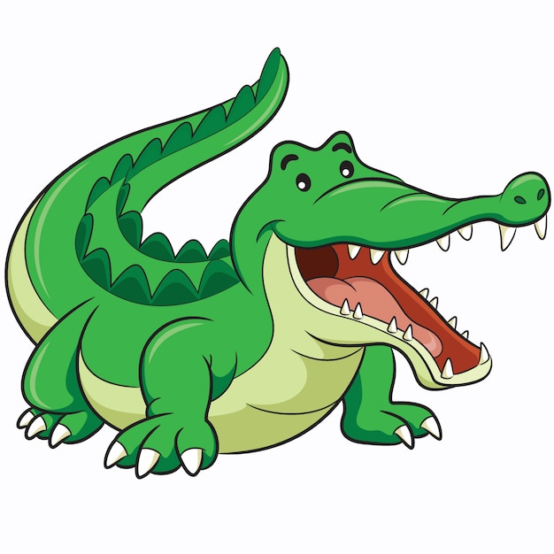 Crocodile cartoon Vector | Premium Download