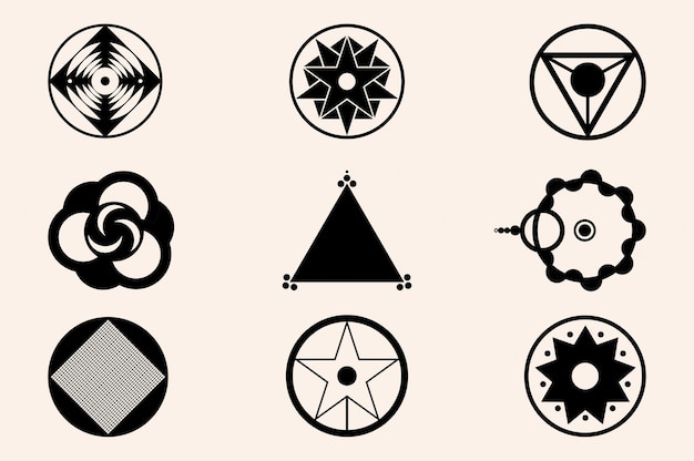 Premium Vector Crop Circles 03 Crop Circles Icons Set