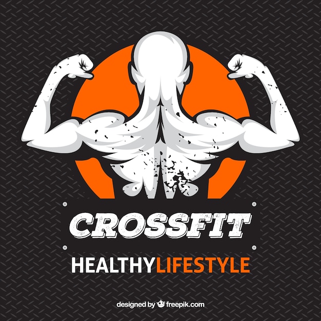 Free Vector | Crossfit background with illustration