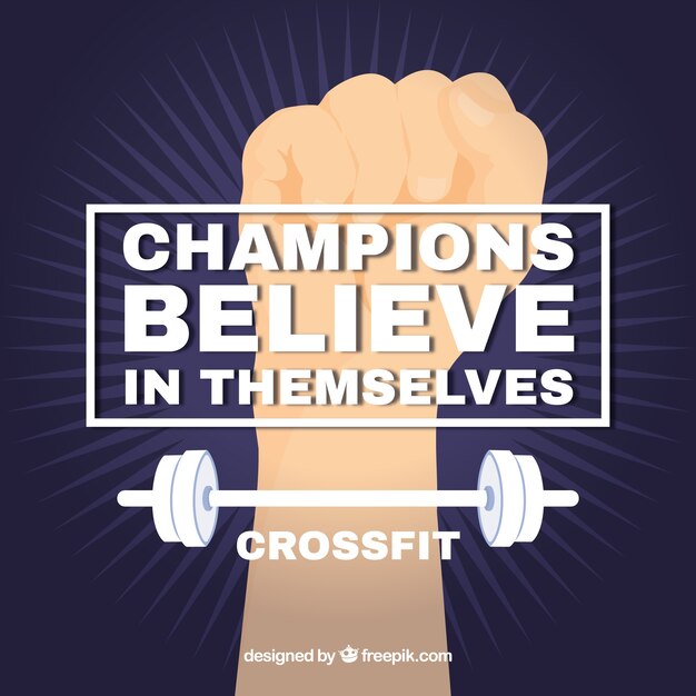 Crossfit background with quote