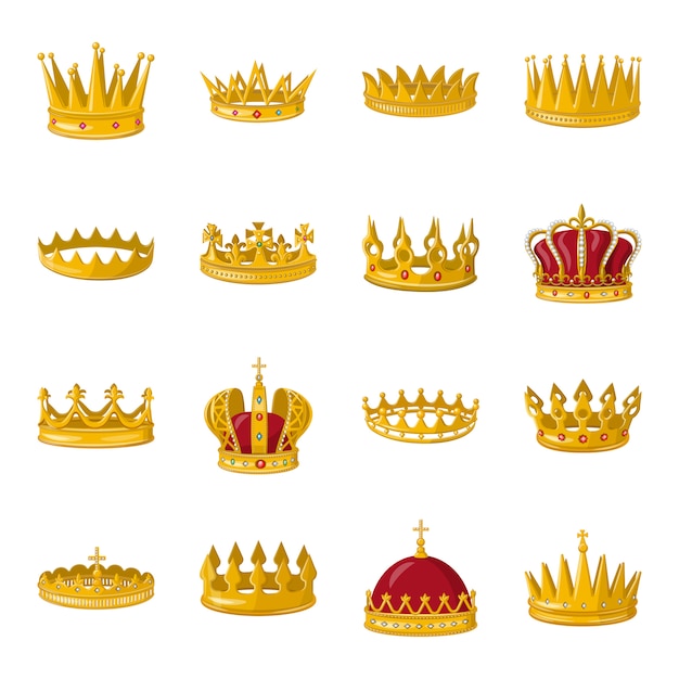 Download Free Crown Cartoon Icon Set Illustration Of Gold Crown Premium Vector Use our free logo maker to create a logo and build your brand. Put your logo on business cards, promotional products, or your website for brand visibility.