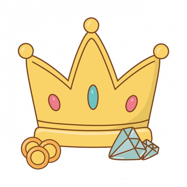 Download Crown and diamond Vector | Premium Download