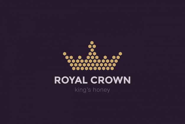 Download Free Crown Of Hexagon Cells Logo Design Template Royal King Honey Use our free logo maker to create a logo and build your brand. Put your logo on business cards, promotional products, or your website for brand visibility.