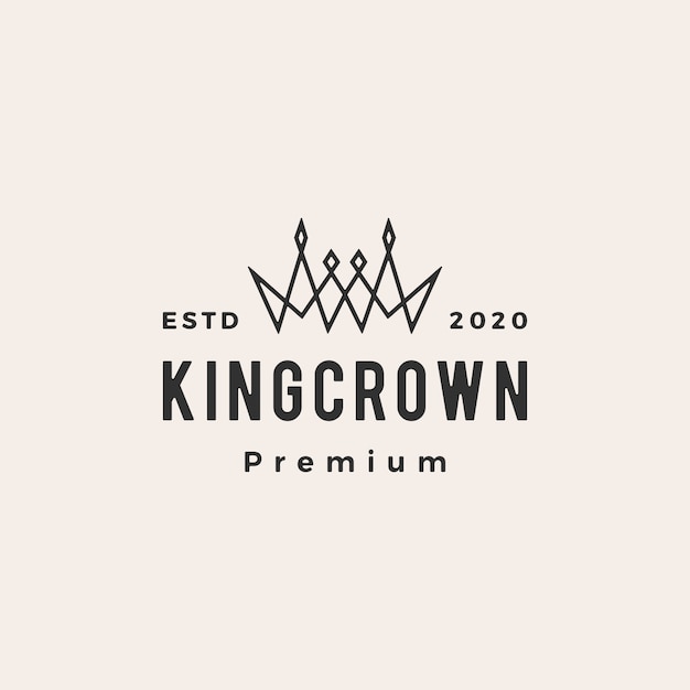 Download Free Crown Hipster Vintage Logo Icon Illustration Premium Vector Use our free logo maker to create a logo and build your brand. Put your logo on business cards, promotional products, or your website for brand visibility.