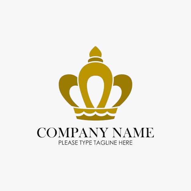 Download Golden Crown Logo Company Name PSD - Free PSD Mockup Templates