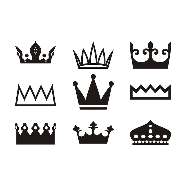 Download Free Crown Logo Set Silhouette Premium Vector Use our free logo maker to create a logo and build your brand. Put your logo on business cards, promotional products, or your website for brand visibility.