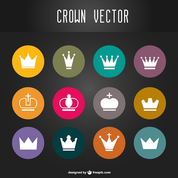 Download Crowns vector set Vector | Free Download
