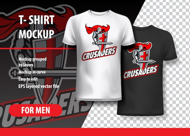 Download Free Crusaders Logo T Shirt Template Premium Vector Use our free logo maker to create a logo and build your brand. Put your logo on business cards, promotional products, or your website for brand visibility.