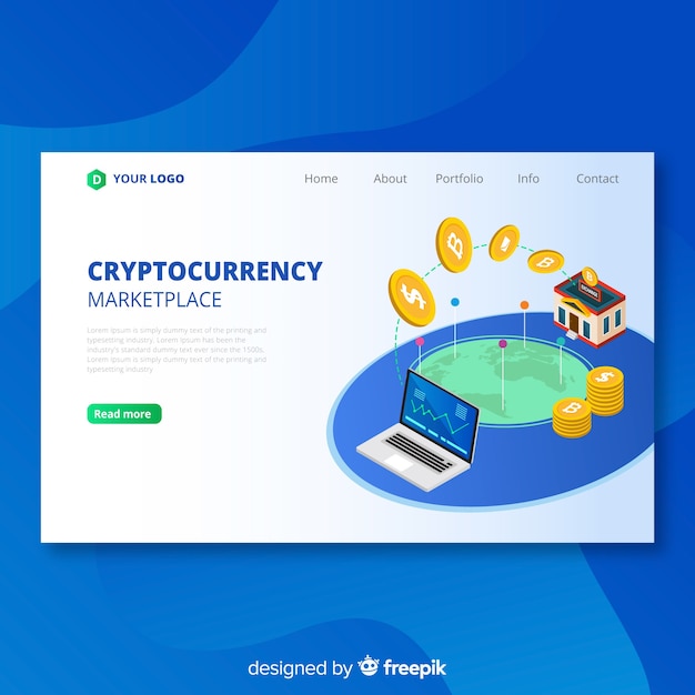 crypto exchange landing page