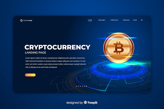 crypto exchange landing page