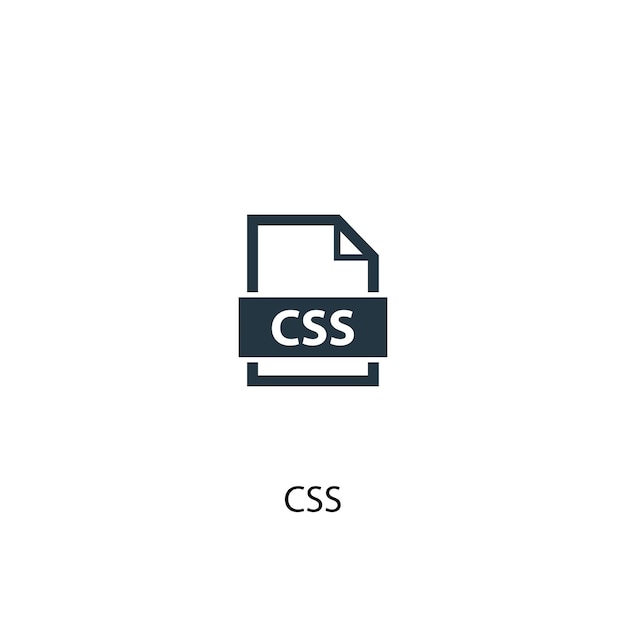 Premium Vector | Css icon. simple element illustration. css concept ...