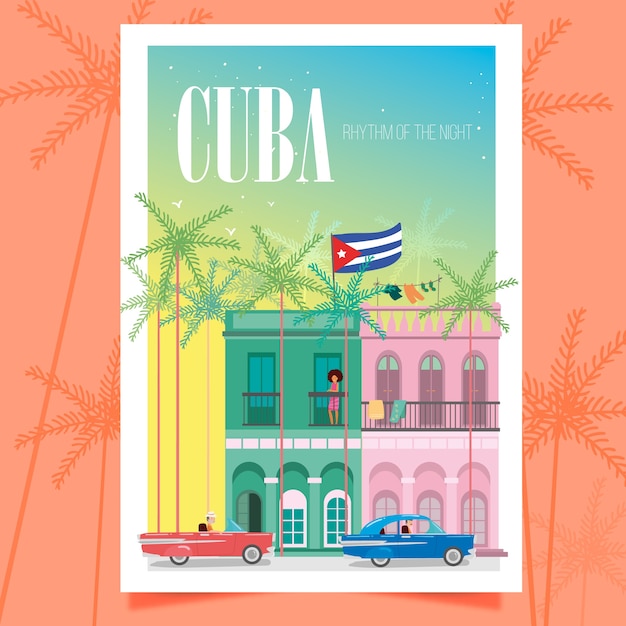 Free Vector | Cuba poster