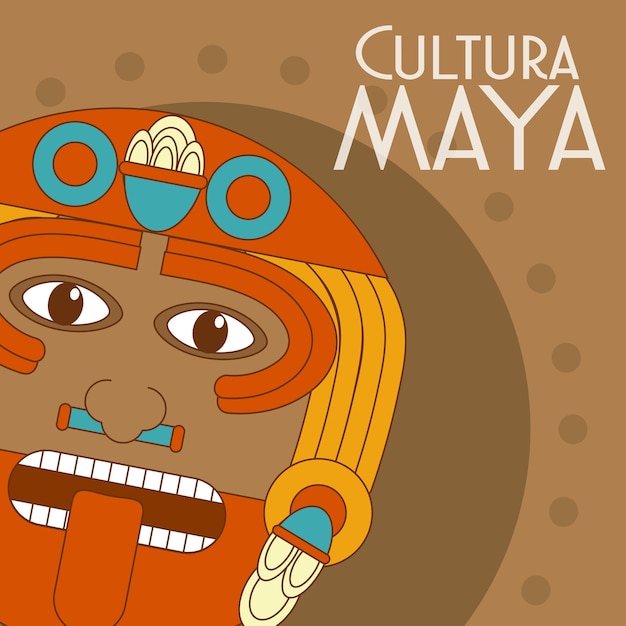 Premium Vector Cultura Maya Postcard