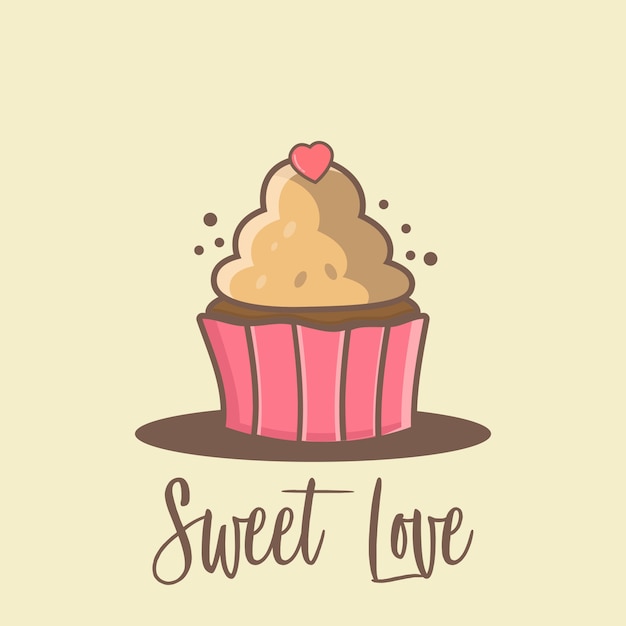 Premium Vector | Cup cake cartoon background for valentine days