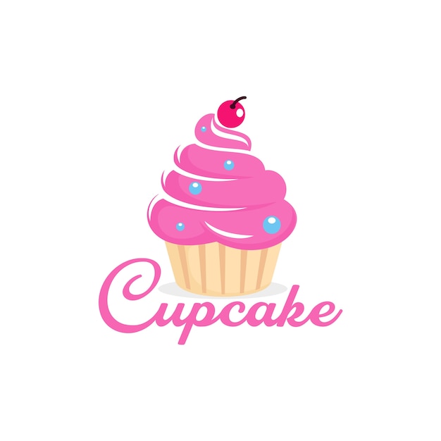 Cupcake logo template | Premium Vector