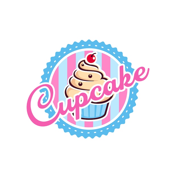 Download Free Cupcake Logo Design Template PSD - Free PSD Mockup Templates
