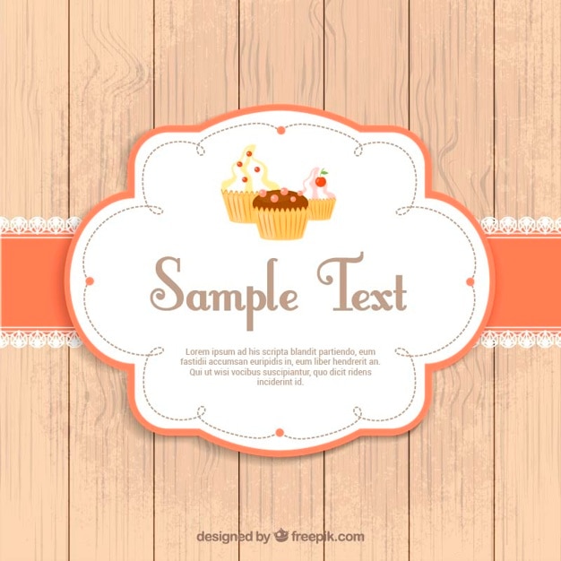Download Free Cupcakes Label Free Vector Use our free logo maker to create a logo and build your brand. Put your logo on business cards, promotional products, or your website for brand visibility.