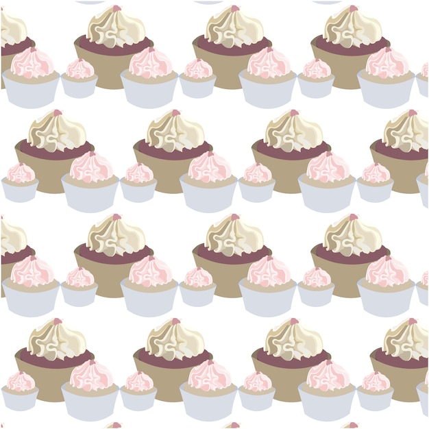 Cupcakes pattern background