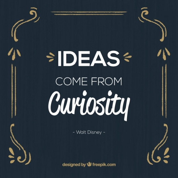 Download Curiosity quote in a vintage design | Free Vector