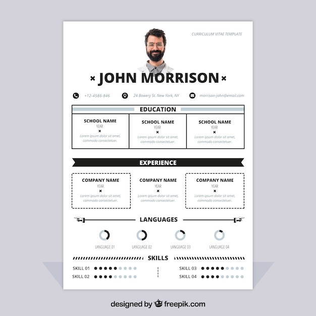 Free Vector Curriculum template