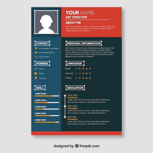 Free Vector Curriculum template