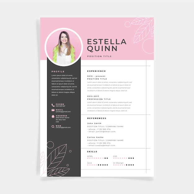 Premium Vector | Curriculum vitae editorial template