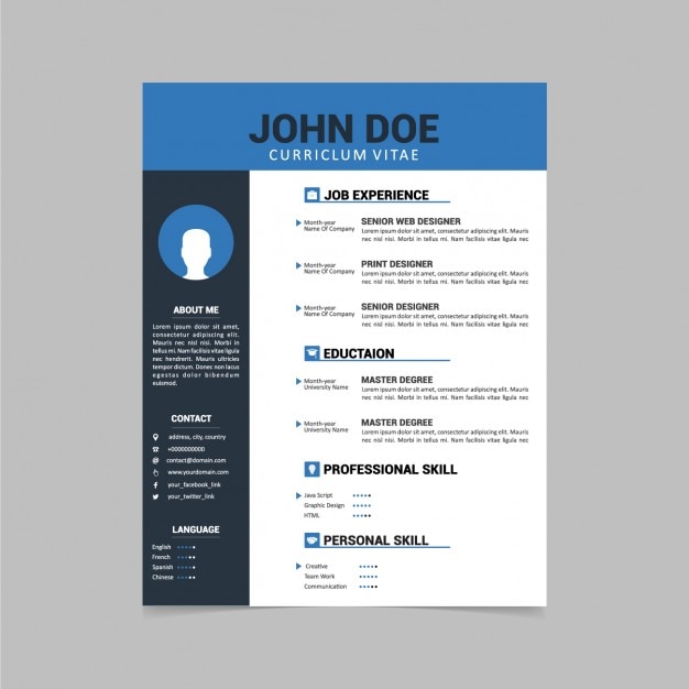 curriculum vitae template design_1151 87