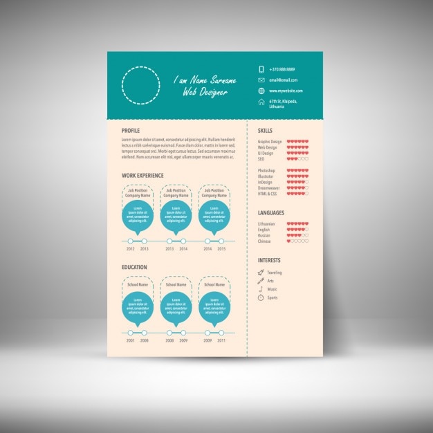 Free Vector | Curriculum vitae template