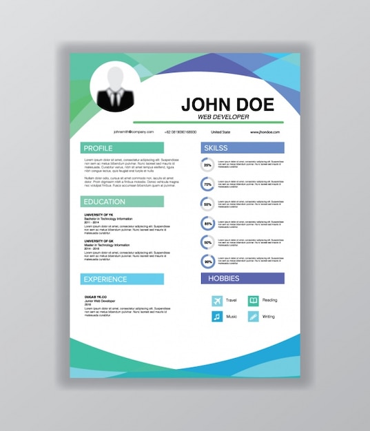 Free Vector Curriculum Vitae Template