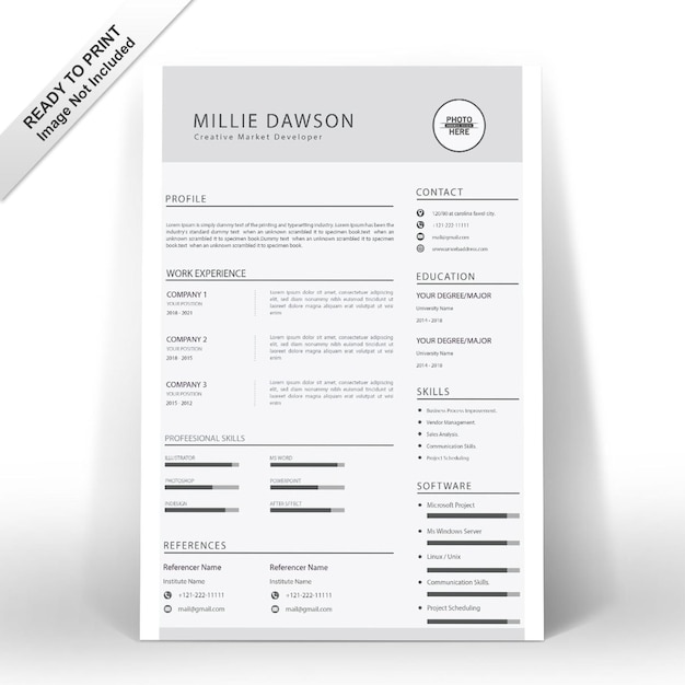 Premium Vector | Curriculum vitae template