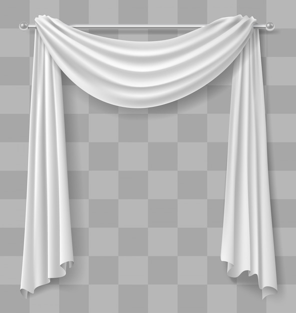 Curtain Drapery For Window White Vector Premium Download