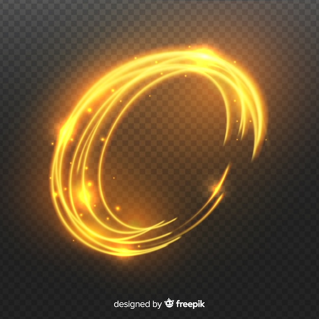 Curve light effect realistic style Free Vector