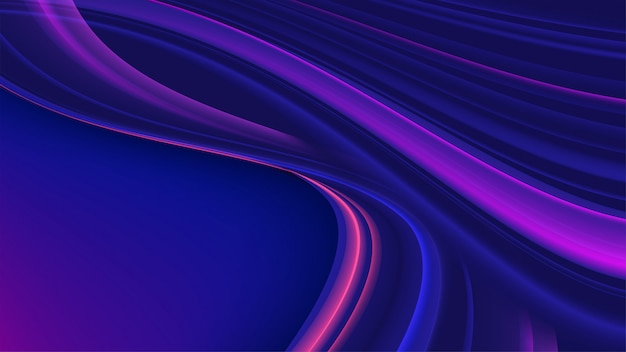 Premium Vector | Curvy gradient streak background in purple color