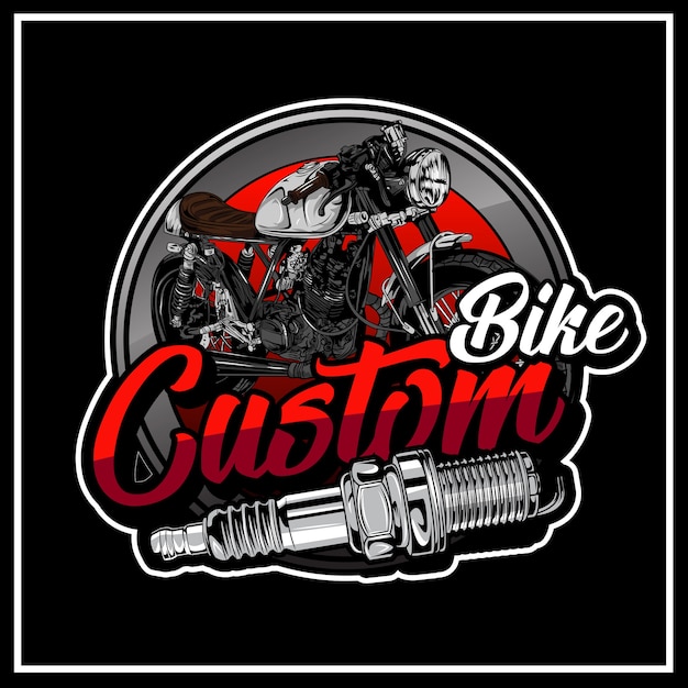 Premium Vector | Custom bike logo