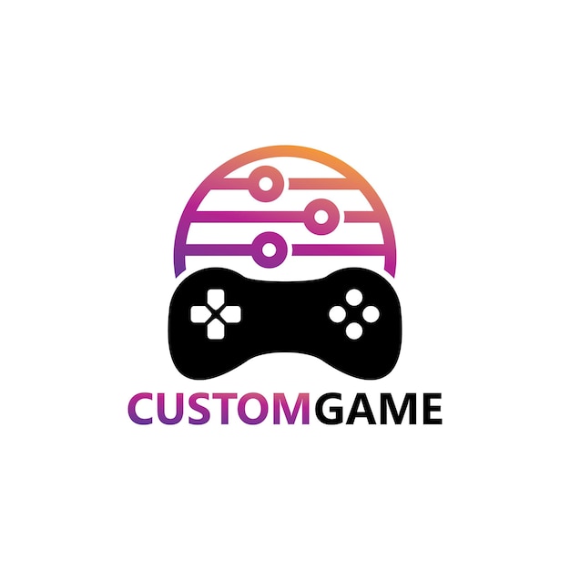 Premium Vector | Custom game logo template design