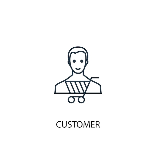 Premium Vector Customer Concept Line Icon Simple Element Illustration Customer Concept 0989